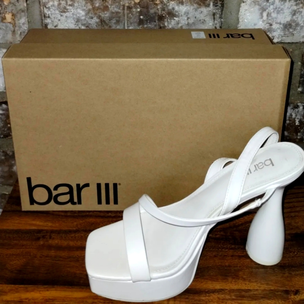 Bar III Womens Scarlett Square Toe Heels